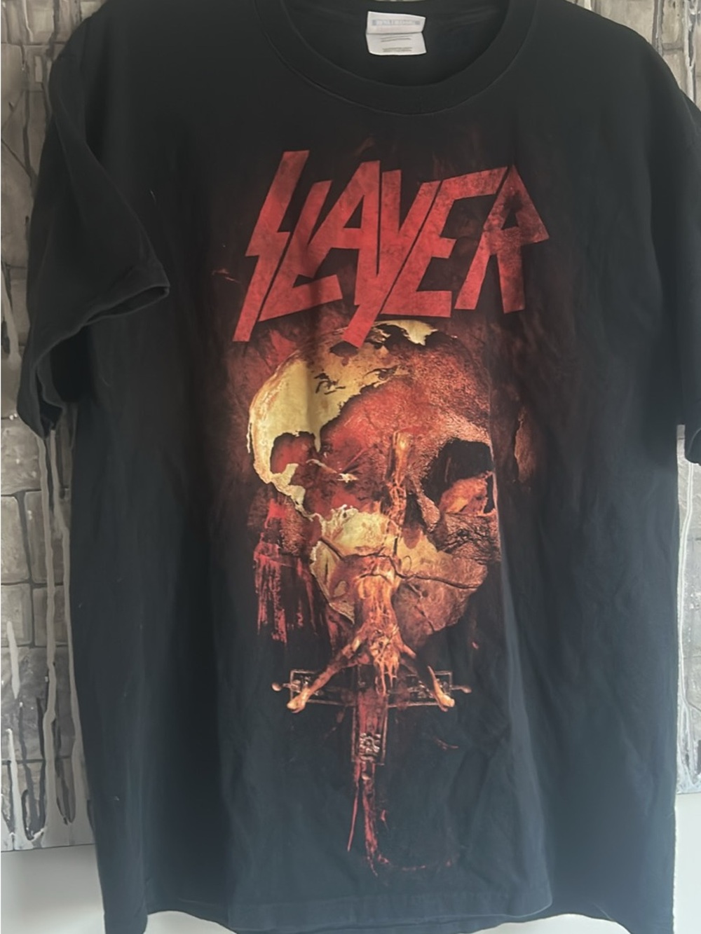 Vintage Slayer 2005 Skull world map tour